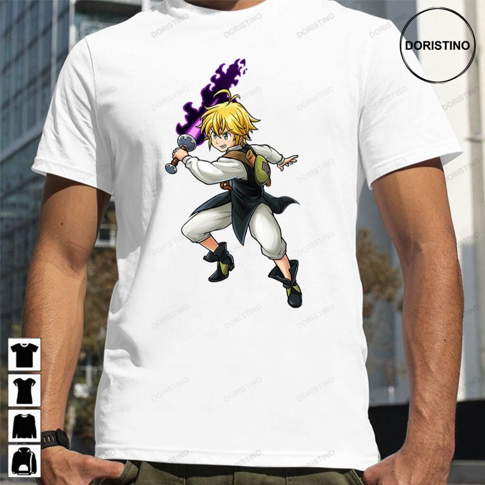 Purple Art Meliodas The Seven Deadly Sins Limited Edition T-shirts